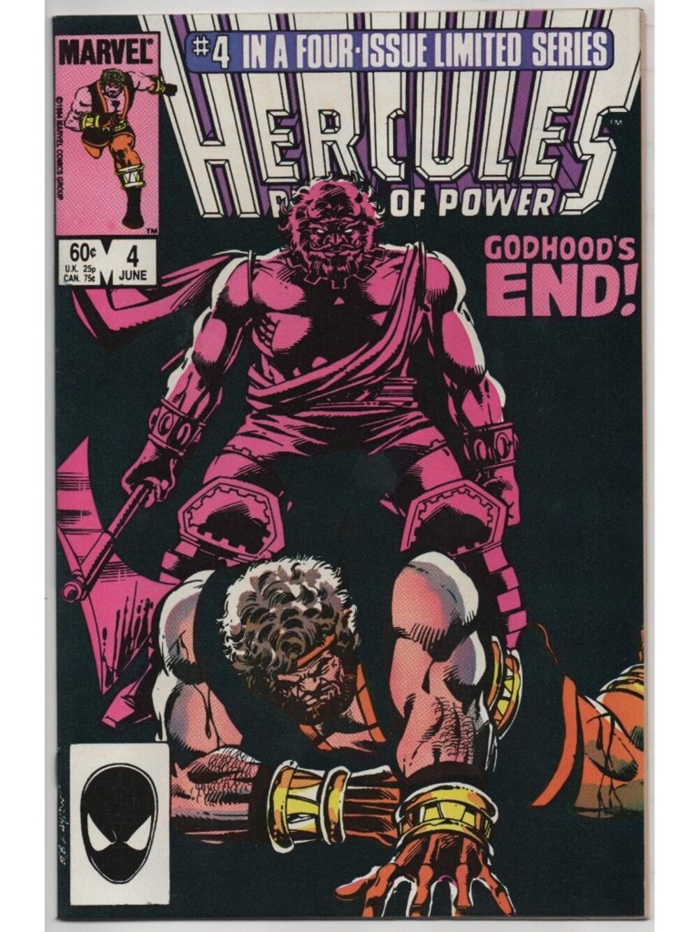 Hercules 4 Marvel Comics 1984 VF 8.0 Direct Final Issue Prince of Power